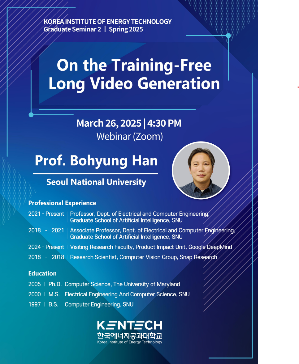 2025-1 Graduate Seminar #2: On the Training-Free Long Video Generation